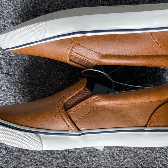 Cat & Jack Boys Tan Slip-On Loafers - Picture 3 of 9